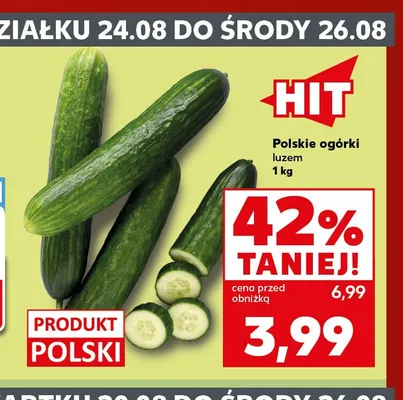 Ogórki polskie promocja w Kaufland