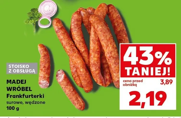 Frankfurterki surowe wędzone promocja w Kaufland