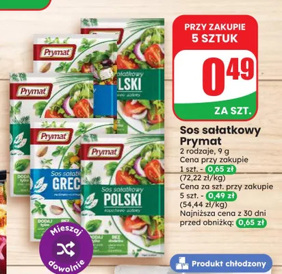 Sos sałatkowy polski Prymat promocja w Dino