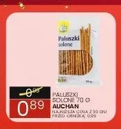 Paluszki solone Auchan promocja w Wafelek