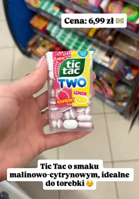 Cukierki Tic Tac Two raspberry lemon sugar free promocja w Dino