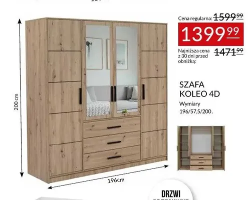 Szafa Koleo 4D promocja w Abra Meble