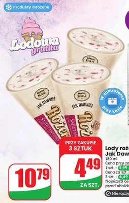 Lody rożek Jak Dawniej promocja w Dino