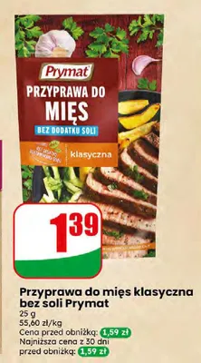 Przyprawa do mięs klasyczna bez soli promocja w Dino