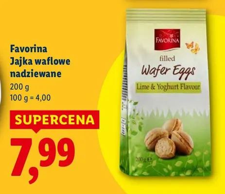 Jajka waflowe nadziewane promocja w Lidl