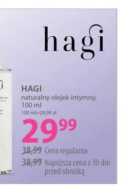 Olejek intymny Hagi promocja w Hebe