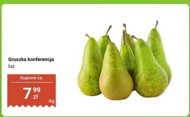 Gruszka konferencja luz promocja w Biedronka