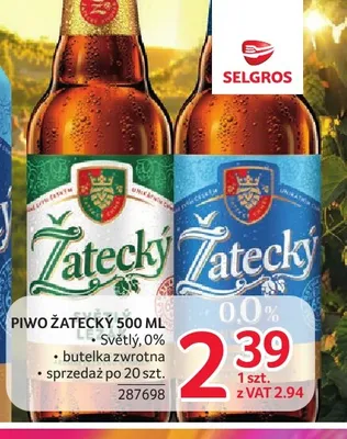 Piwo Žatecký Světlý Ležák promocja w Selgros