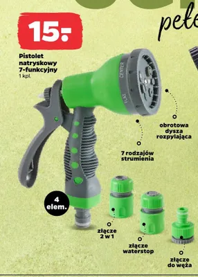Pistolet natryskowy 7-funkcyjny promocja w Netto