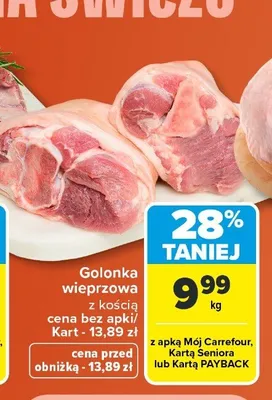 Golonka wieprzowa z kością promocja w Carrefour