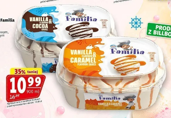 Lody waniliowe z sosem karmelowym Nestle Familia promocja w Prim Market