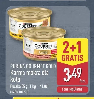 Karma mokra dla kota Purina Gourmet Gold promocja w Aldi