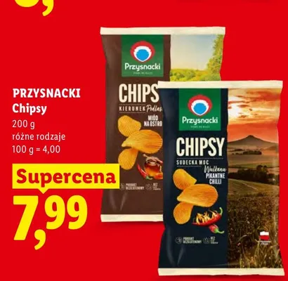 Chipsy wulkaniczne pikantne chilli Przysnacki promocja w Lidl