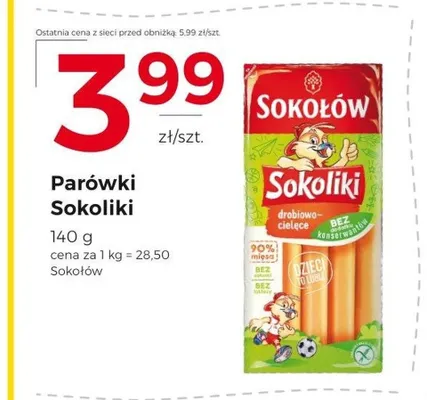 Parówki Sokoliki Sokołów promocja w Frac