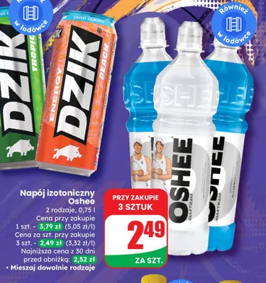 Napój izotoniczny Oshee promocja w Dino