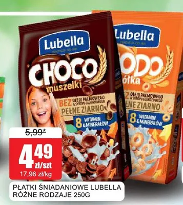 Płatki śniadaniowe Lubella promocja w Bingo