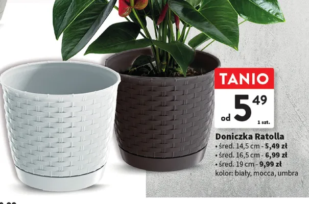 Doniczka Ratolla - śred. 14,5 cm promocja w Intermarche