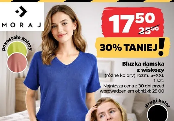Bluzka damska z wiskozy promocja w Netto