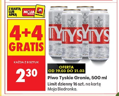 Piwo Tyskie Gronie promocja w Biedronka