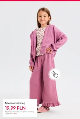 Spodnie wide leg promocja w Sinsay