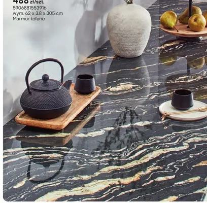 Blat laminowany Marmur tofane 62x3,8x305cm promocja w Castorama