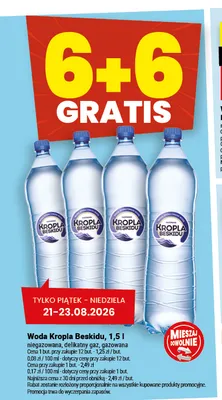 Woda gazowana Kropla Beskidu promocja w Twój Market