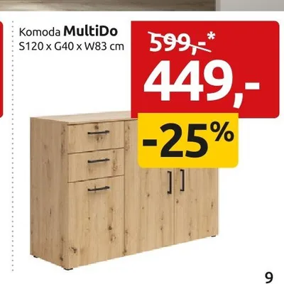 Komoda MultiDo S120 x G40 x W83cm promocja w Black Red White