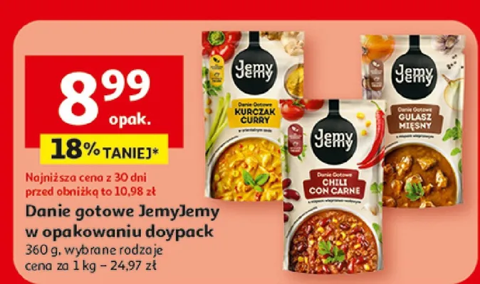 Danie gotowe w opakowaniu doypack wybrane rodzaje promocja w Auchan