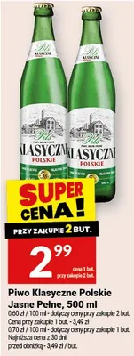 Piwo Klasyczne Polskie Jasne Pełne promocja w Twój Market