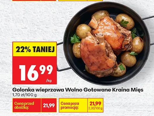 Golonka wieprzowa Wolno Gotowane Kraina Mięs promocja w Biedronka