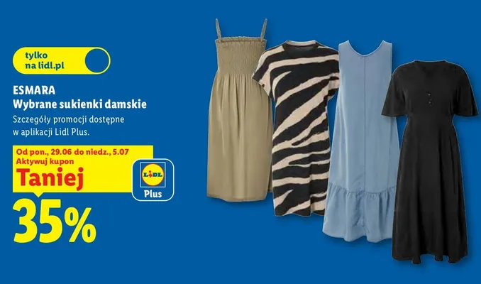 Sukienki damskie Esmara promocja w Lidl