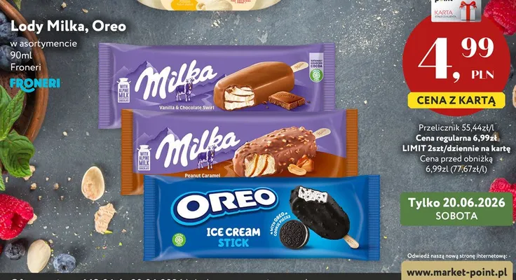Lody na patyku Oreo Ice Cream Stick promocja w Market Point