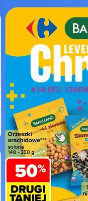 Orzeszki ziemne arachidowe solone Bakalland promocja w Carrefour