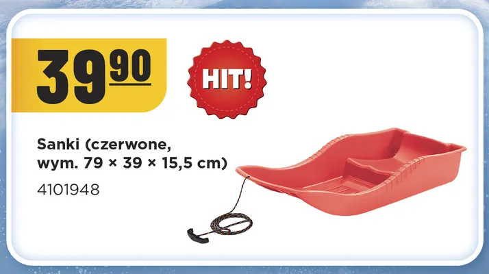 Sanki czerwone 79x39x15,5 cm promocja w MR. DIY