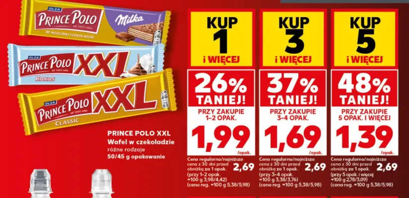 Wafel w czekoladzie Prince Polo Milka promocja w Kaufland