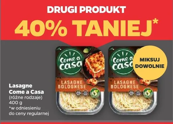 Lasagne Bolognese Come a Casa promocja w Netto