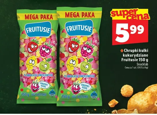 Chrupki kulki kukurydziane Fruitusie promocja w TOPAZ