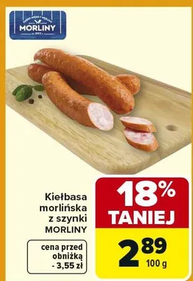 Kiełbasa morlińska z szynki promocja w Carrefour