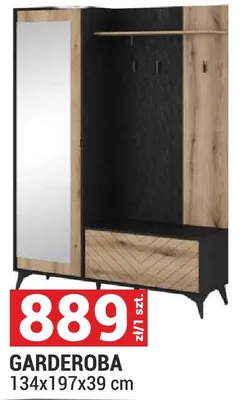 Garderoba System Diamond kolor evoke/czarny 134x197x39cm promocja w Merkury Market