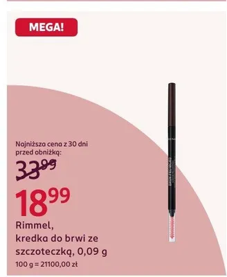 Kredka do brwi ze szczoteczką promocja w Rossmann