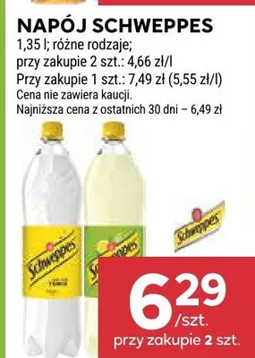 Napój Schweppes różne rodzaje promocja w Stokrotka
