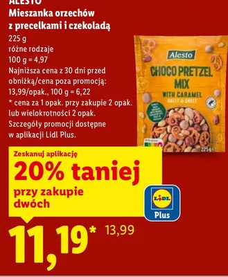 Mieszanka orzechów z precelkami i czekoladą promocja w Lidl
