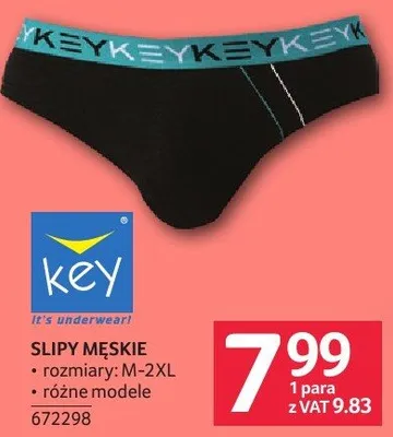 Slipy męskie KEY promocja w Selgros