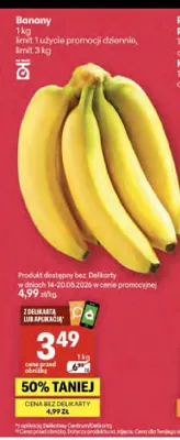 Banany promocja w Delikatesy Centrum
