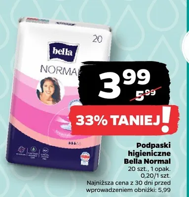 Podpaski higieniczne Bella Normal promocja w Netto