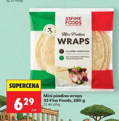 Mini piadina wraps 33 Fine Foods promocja w Biedronka