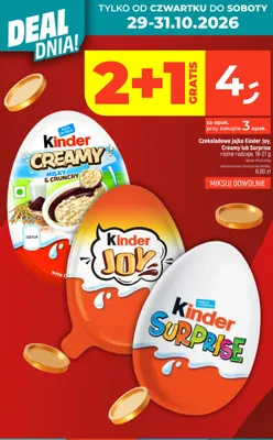 Czekoladowe jajko Kinder Surprise promocja w Dealz