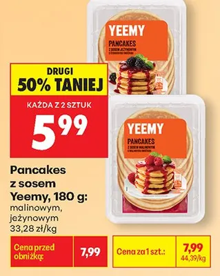Pancakes z sosem malinowym Yeemy promocja w Biedronka