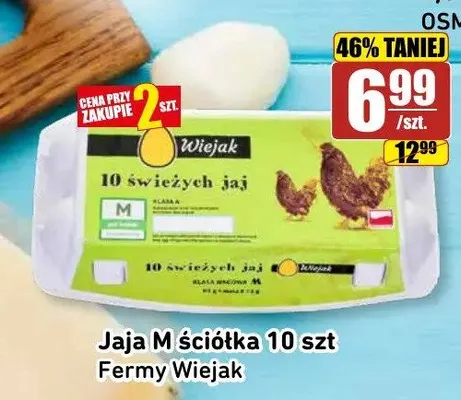 Jaja M ściółka Fermy Wiejak 10-pak promocja w API Market