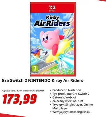Gra Switch 2 Nintendo Kirby Air Riders promocja w Media Markt
